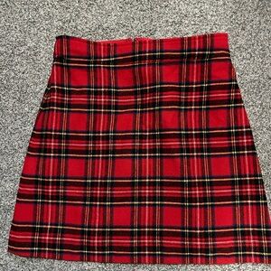 Red Plaid Pencil Skirt - Classic Tartan Style